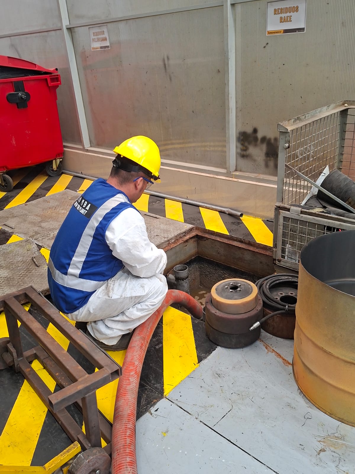 Proceso de Succión en Trampa de Grasa